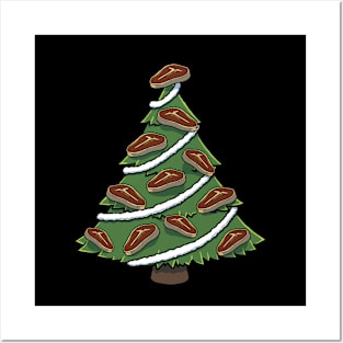 Steak Christmas Tree Posters and Art